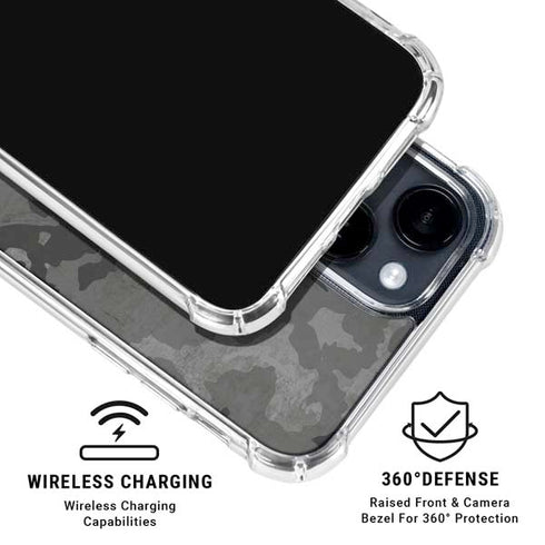 Digital Camo iPhone 15 Clear Case